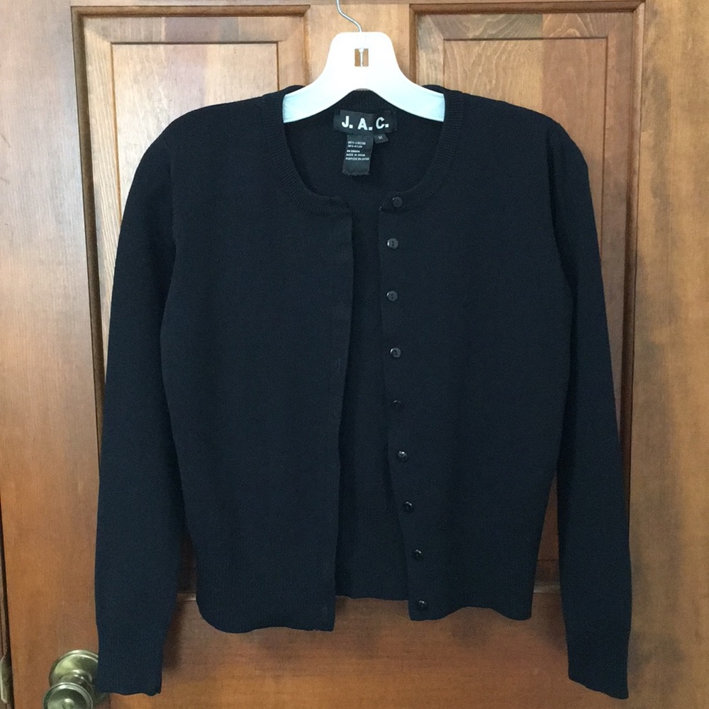Black Cardigan Sweater S/M Pet.